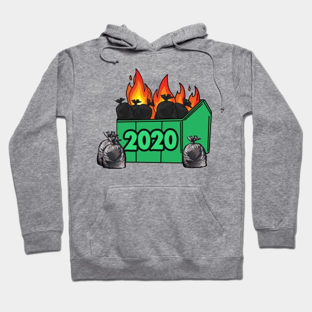 2020 Dumpster Fire Trash - Worst Year Ever Hoodie by Barnyardy